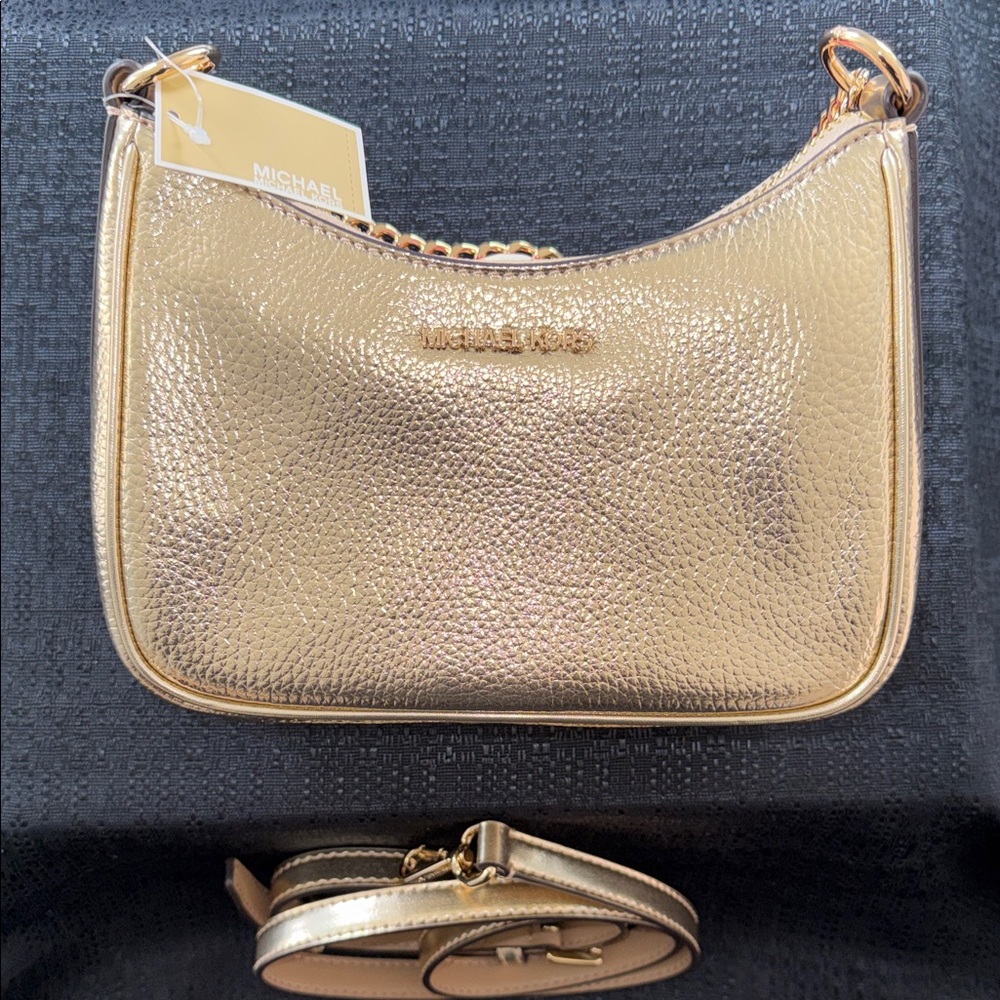 Michael Kors Metallic Gold Clutch